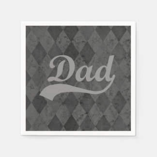 Harlequin Grey Shades Dad Father's Day Napkin