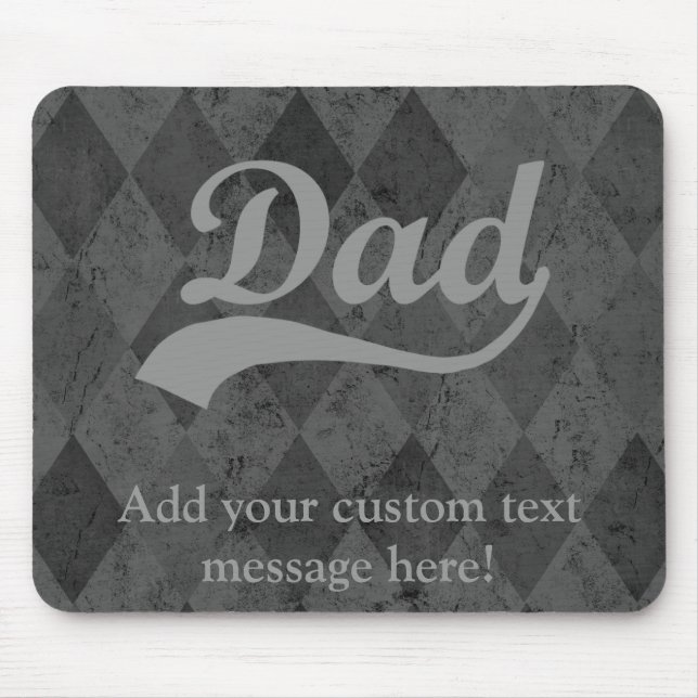 Harlequin Grey Shades Dad Mouse Mat (Front)