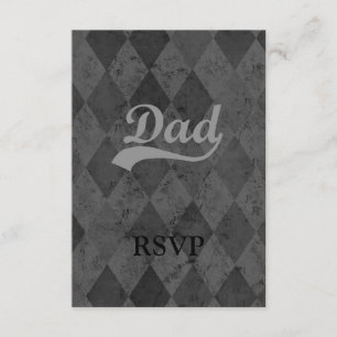 Harlequin Grey Shades Dad RSVP Card