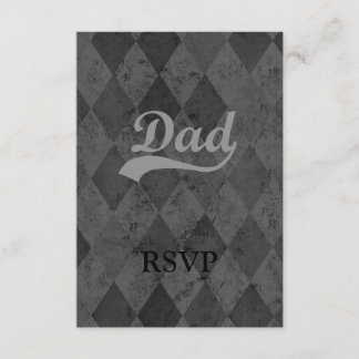 Harlequin Grey Shades Dad RSVP Card
