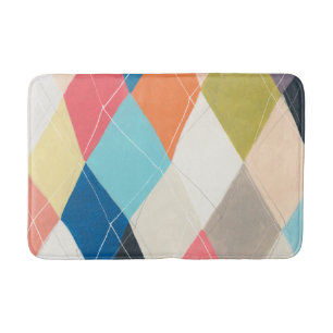 Harlequin Hopscotch - Argyle Pattern Bath Mat