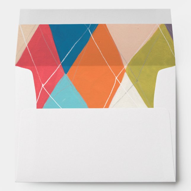 Harlequin Hopscotch - Argyle Pattern Envelope (Back (Bottom))