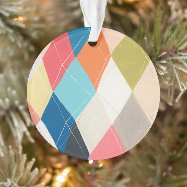 Harlequin Hopscotch - Argyle Pattern Ornament (Tree)