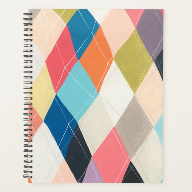 Harlequin Hopscotch - Argyle Pattern Planner (Front)