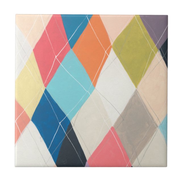 Harlequin Hopscotch - Argyle Pattern Tile (Front)