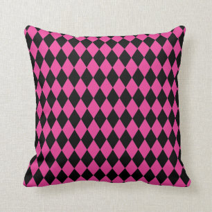 Harlequin Hot Pink and Black Cushion