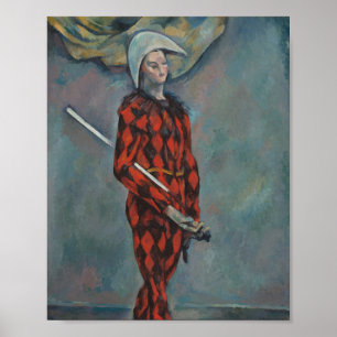 Harlequin (Joker) (by Paul Cézanne) Poster