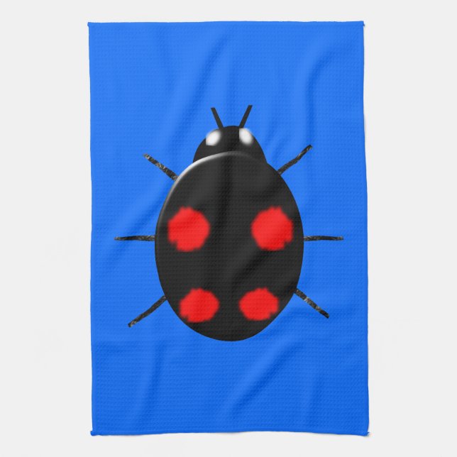 Harlequin Ladybird Kitchen Towel (Vertical)