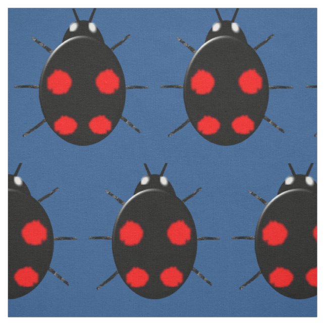 Harlequin Ladybug Patterned Craft Fabric (Swatch)