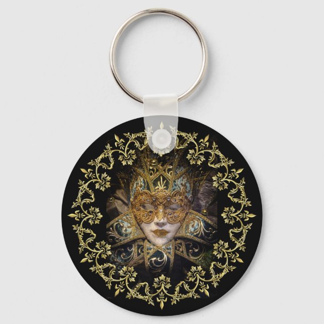 Harlequin Mask Key Ring (Front)