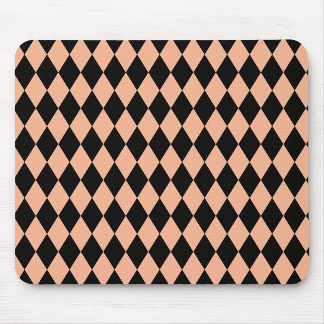 Harlequin Melon and Black Mouse Mat (Front)