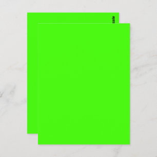 Harlequin Neon Green Solid Colour Postcard