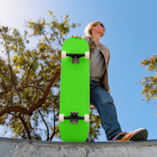 Harlequin Neon Green Solid Colour Skateboard