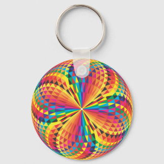 harlequin, optical illusion key ring