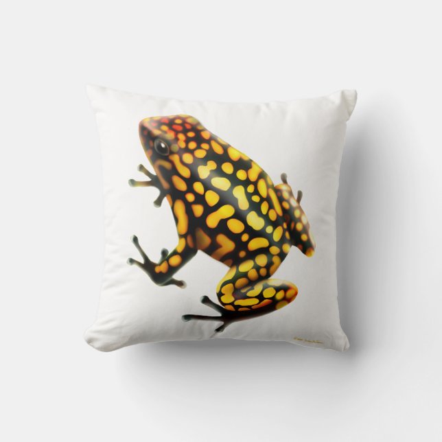 Harlequin Poison Dart Frog Pillow (Front)