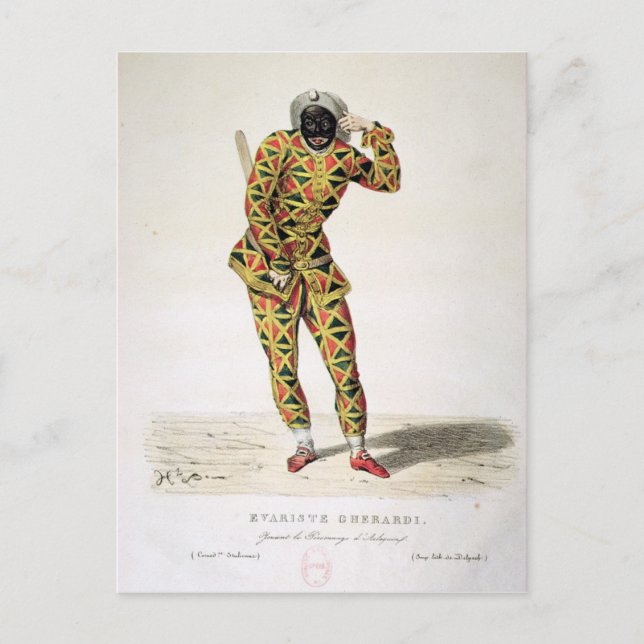 Harlequin Postcard (Front)