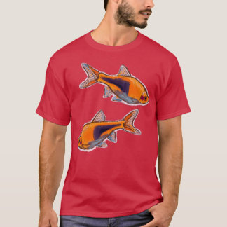 Harlequin Rasbora Cute Crayon Fish Design T-Shirt