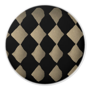 "Harlequin-Sepia" Ceramic Knob