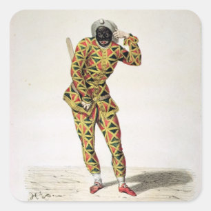 Harlequin Square Sticker