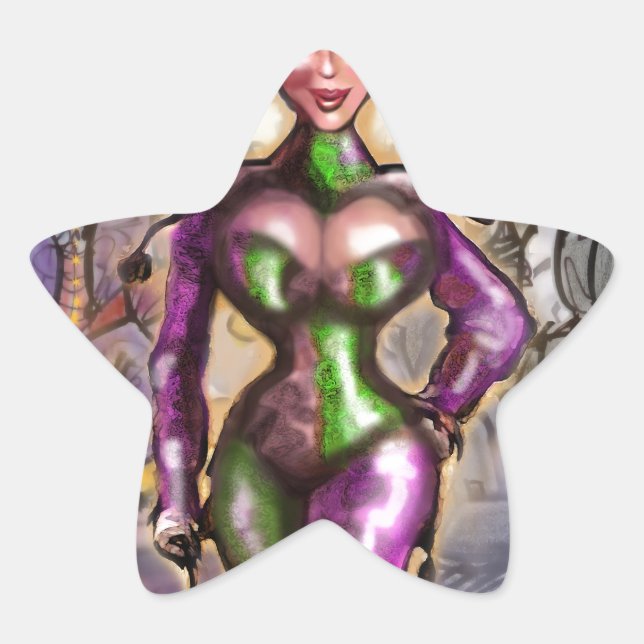 Harlequin Star Sticker (Front)