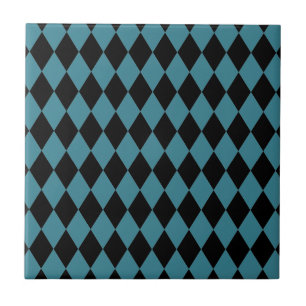 Harlequin Teal and Black Tile