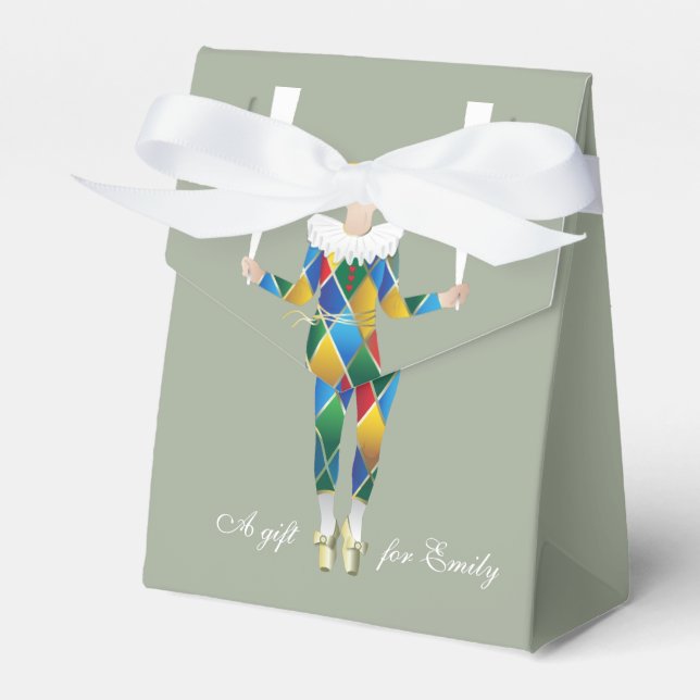 Harlequin Tent Favour Box (Front Side)