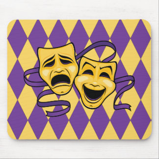 Harlequin Theatre Masks Mouse Pad