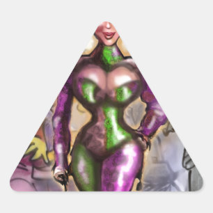 Harlequin Triangle Sticker