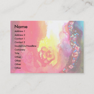 HARLEQUIN / Venetian Carnival ,Theatre, Red Rose Business Card