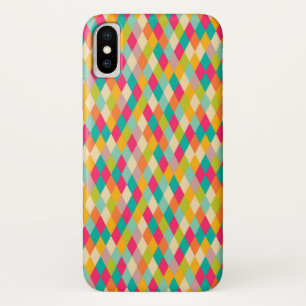 Harlequin vintage pattern iPhone x case