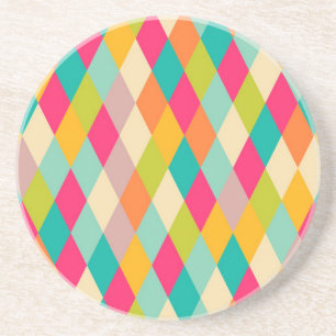 Harlequin vintage pattern coaster