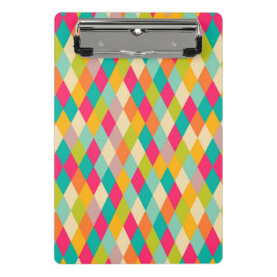 Harlequin vintage pattern mini clipboard