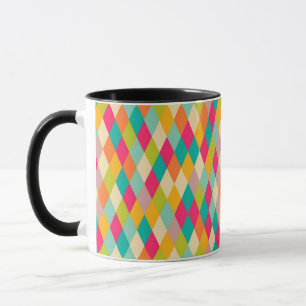 Harlequin vintage pattern mug