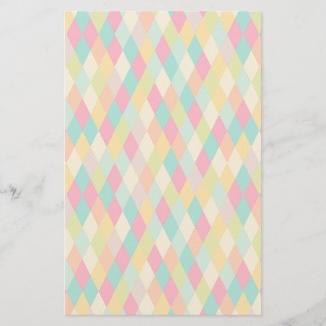 Harlequin vintage pattern stationery (Front)
