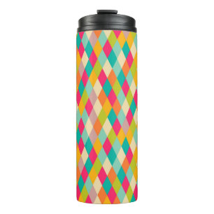 Harlequin vintage pattern thermal tumbler