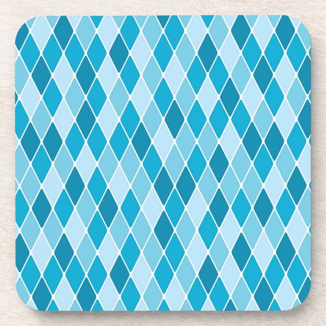 Harlequin winter pattern coaster (Front)