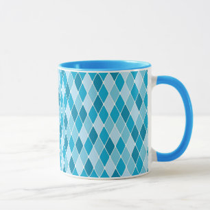 Harlequin winter pattern mug