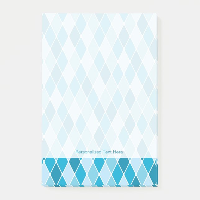 Harlequin winter pattern post-it notes (Front)
