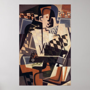 Harlequin with a Guitar, 1917 Poster