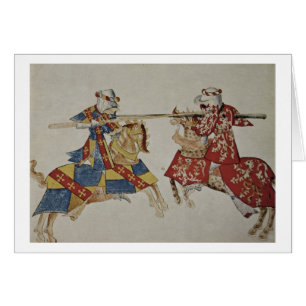 Harley 4205 f.366 Jousting Knights, c.1445 (vellum