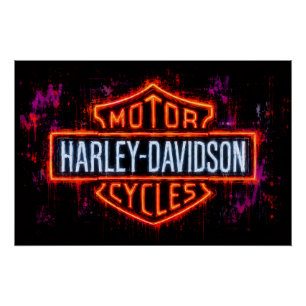 Harley-Davidson Art Logo Poster
