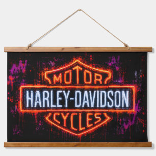 Harley-Davidson Logo Art Hanging Tapestry