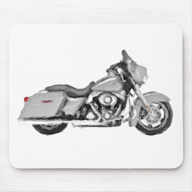 Harley FLHX Street Glide Hand Painted Art Brush Mouse Mat (Front)