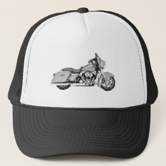 Harley FLHX Street Glide Hand Painted Art Brush Trucker Hat