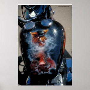 Harley Fuel Tank - S.D. Poster
