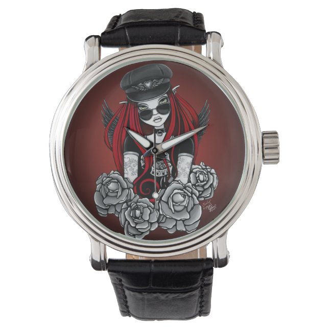 Harley Gothic Angel Tattoo Black Watch (Front)