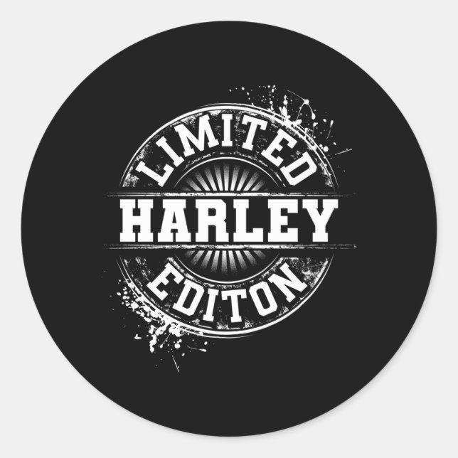 Harley Lied Edition Funny Personalised Name Joke Classic Round Sticker (Front)