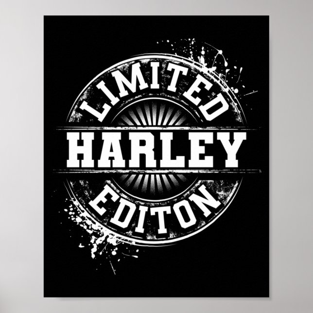 Harley Lied Edition Funny Personalised Name Joke Poster (Front)