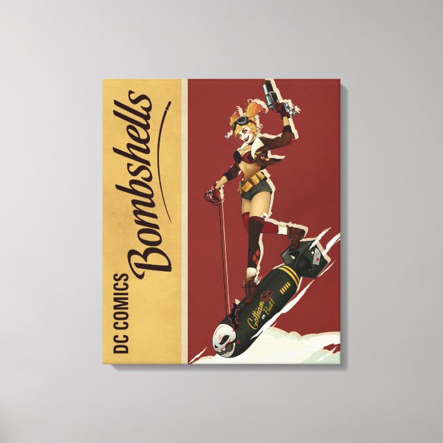 Harley Quinn Bombshells Pinup Canvas Print (Front)