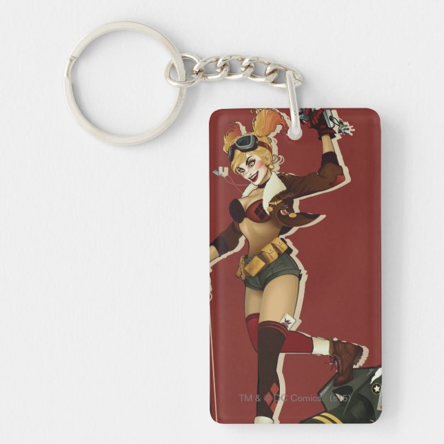Harley Quinn Bombshells Pinup Key Ring (Front)